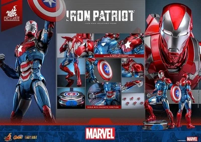 Marvel Comic Diecast Masterpiece 1/6 Iron Patriot Hot Toys Exclusivo 32 Cm - Imagen 1 de 4