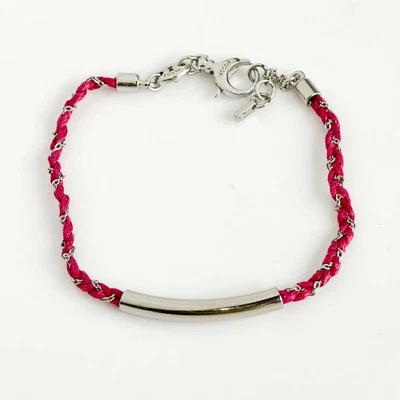 Pulsera de cordón tejido a mano fósil de 7" elegante mujer fiesta vacaciones joyería regalo Foto 1 de 4