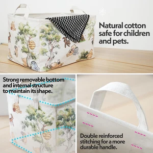 Sweet Baby Co. Classic Winnie Pooh Storage Nursery Basket Hard Bottom Large Toys - Picture 1 of 6