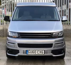 Sportline / Cubiertas de faros antiniebla / Cubierta (negro brillante) para VW T5. - Imagen 1 de 4