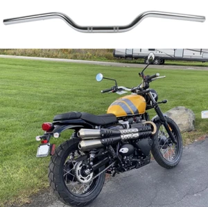 7/8" Motorcycle Handlebars For Triumph Scrambler Avenger Blazer Trident 750 900 - Picture 1 of 8