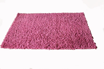 Alfombra de baño rectangular de fideos de cocina rosa algodón Tache para todas las áreas Foto 1 de 4