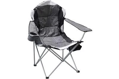 Jumbo Anglersessel KYNAST Faltstuhl grau / schwarz Klapp Sessel Camping klappbar - Bild 1 von 4