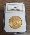 1907  $20 Liberty Head Gold Double Eagle Coin - NGC MS63