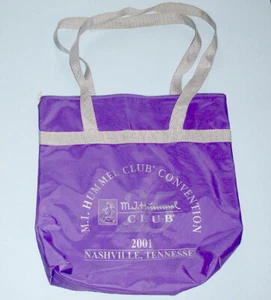 Bolso de Mano MI Hummel 2001 Club Convention Púrpura Vinilo Cremallera Superior Nashville TN - Imagen 1 de 1