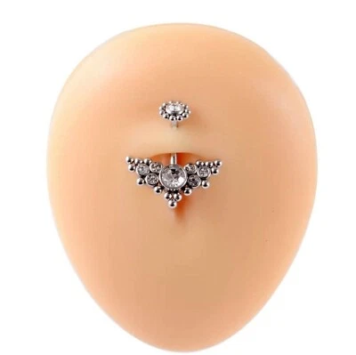 1.20Ct Moissanite  Butterfly Belly Botton Women 14k White Gold Plated - Image 1 of 4