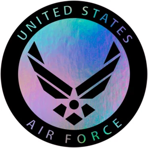 US Air Force Logo holografischer Vinyl-Aufkleber 3 Zoll breit - Bild 1 von 1