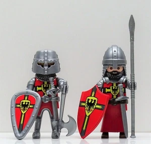 2 x KREUZRITTER ROT ADLER C PLAYMOBIL zu Deutsch Jerusalem Crusader Custom RAR ! - Picture 1 of 7
