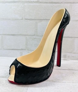High Heel Wine Bottle Holder Black with Red bottom Decor Stand - Picture 1 of 10
