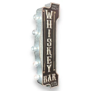 Whiskey Bar Double Sided Vintage Inspired 25" Battery Operated Marquee LED Sign - Picture 1 of 9