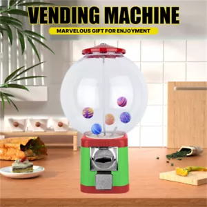 19" Kids Gumball Machine Coin Operated Bank Green Bubble Gum Candy Dispenser - Picture 1 of 10