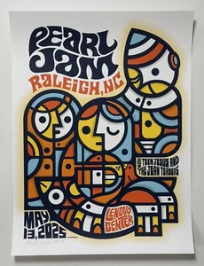 Póster Pearl Jam Raleigh Lenovo Center 13/05/25 Serigrafía Oficial AP S/N X/69 - Imagen 1 de 12