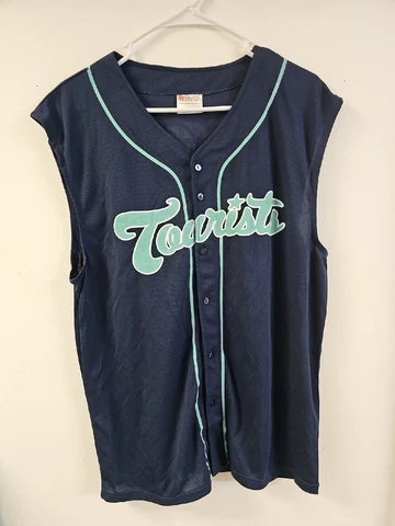 2020 MiLB Asheville Tourists SGA Button Front Sleeveless Baseball Jersey Men XL Cover