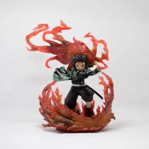 "Figura de PVC Anime Demon Slayer Kimetsu no Yaiba Tanjiro Kamado Fire modelo juguete 8" - Imagen 1 de 12