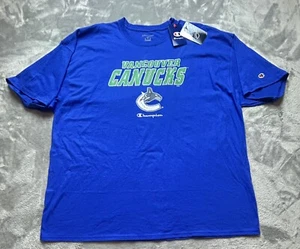 NWT! Vancouver Canucks Champion Jersey T-Shirt Royal Size 3XL - Picture 1 of 5