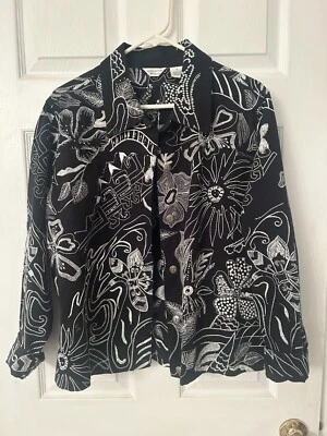 Blazer Chaqueta Tapiz Laura Ashley Talla Grande 1X Jaquard Floral Botón Royalcore Foto 1 de 4