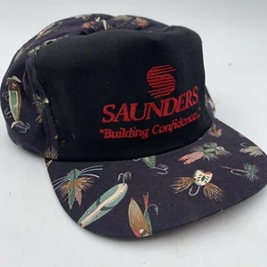 Saunders Hut Building Confidence schwarz Fliegenfischen Köder Strapback - Bild 1 von 9