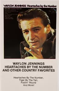 Waylon Jennings Heartaches By The Number Cassette Outlaw Country 1985 Tested RCA - Picture 1 of 9