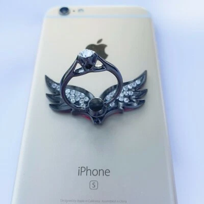 Soporte Universal Giratorio 360 para Teléfono Celular Tableta Anillo -Ala de Cristal Ángel Foto 1 de 4