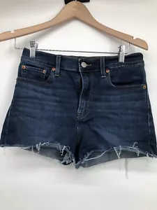 Levi’s Strauss co High Rise shorts zipper up denim cut off shorts girls size 28 - Picture 1 of 11