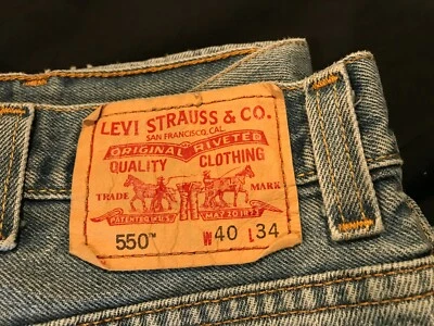 Levis 550 Relaxed Fit Jeans Red Tab Measures 39x33 - Image 1 of 4
