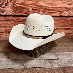 Kido White Wide Brim Western Cowboy Hat Straw Sombrero Vaquero para Nino Vaquero - Picture 1 of 12
