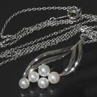 Authentic Mikimoto Akoya Pearl Necklace Pendant Beautiful  Sterling Silver Japan