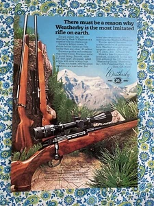 Vintage 1980 Weatherby 300 Mark V Magnum Rifle Print Ad - Picture 1 of 7