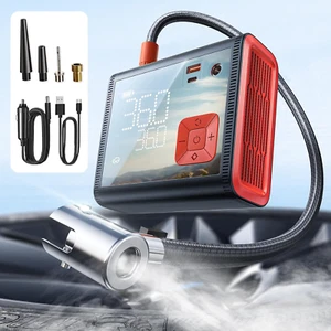 Tire Inflator Portable Air Compressor - 4 in 1 Tire Inflator 150 PSI 12V DC Port - Picture 1 of 12