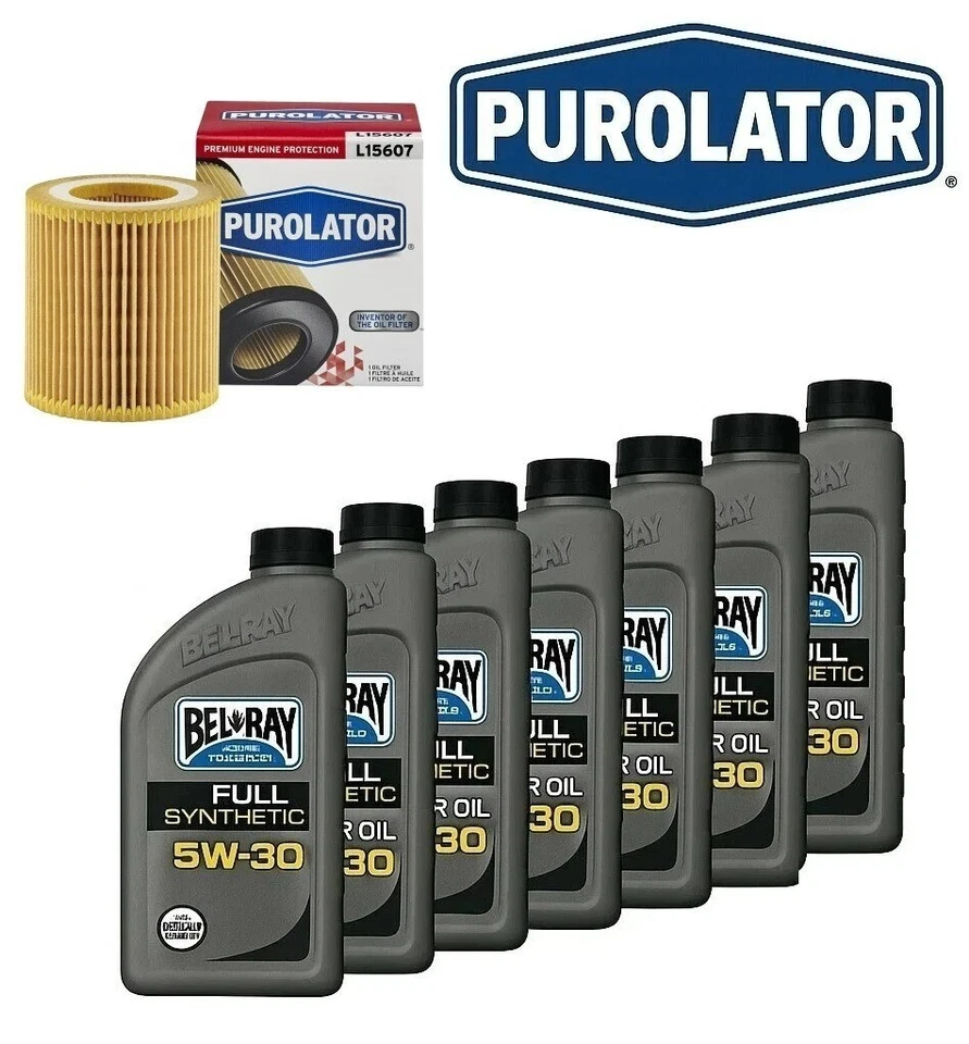 Kit de cambio de aceite de motor filtro purolador 7L 8100 X-CESS 5W30 E90 E92 335i 3.0 Foto 1 de 4