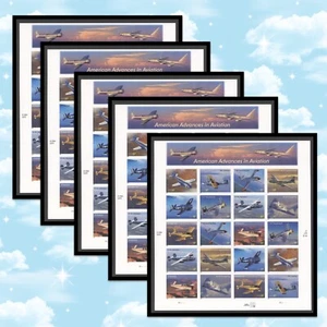 #3916 AMERICAN ADVANCES IN AVIATION - 5 SHEETS OF 20 = 100 37¢ STAMPS FV $37 - Picture 1 of 4