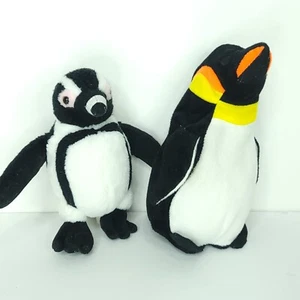 Wild Republic Black Footed Penguin Plush Stuffed Animal Lot Of 2 Yellow Orange - Picture 1 of 6
