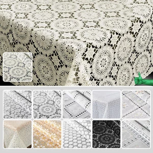Tischdecke Lace Vinyl Wachstuch Häkelspitze Optik Wasserfest Meterware ANRO - Bild 1 von 49
