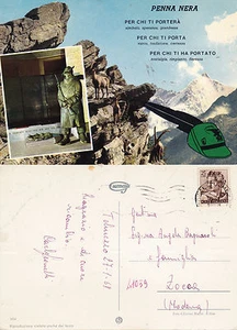 CARTOLINA ALPINI PENNA NERA VIAGGIATA 1968 - Imagen 1 de 1