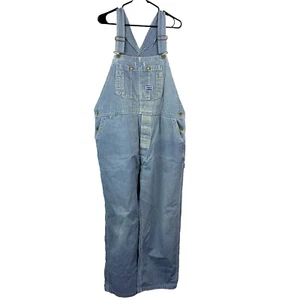 Vintage Big Smith Hickory Stripe Overalls Coveralls Workwear 42x27 A DESTROYED - Picture 1 of 3