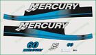 MERCURY 60 HP Outboard Replacement Laminated Blue Decals Kit Set Marine Boat