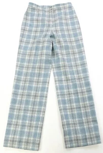 Rare Vintage PENDLETON Tartan Checkered Plaid Pants 80s 90s Blue Youth SZ 13-14 - Picture 1 of 9