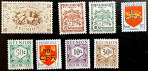 Reunion Island French Colony in Africa Mint Stamps Overprinted and Postage Due - Picture 1 of 1