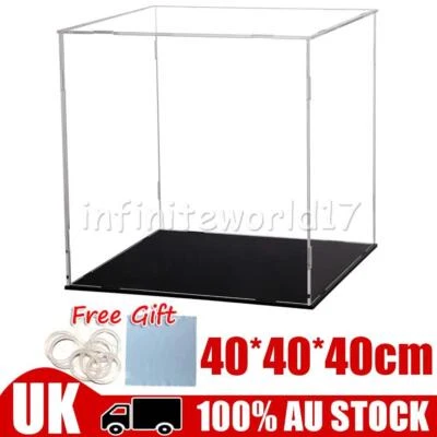40*40*40 Acrylic Display Case Dustproof Box Perspex Clear Collectibles Model UK - Image 1 of 4