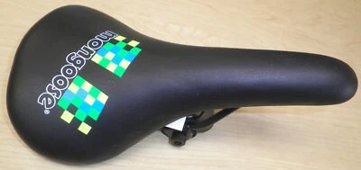 MONGOOSE BLACK/YELLOW/BLUE/GREEN BICYCLE SADDLE/SEAT BIKE PARTS 174-3 - Image 1 of 4