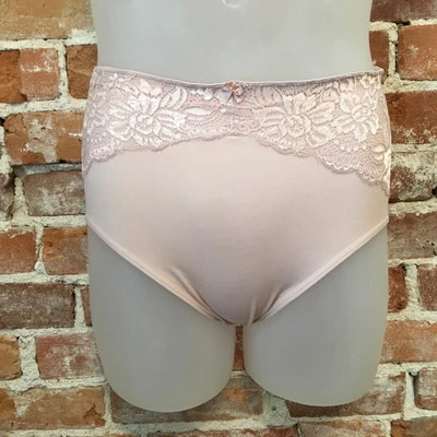 Bragas cortas Ahh Rhonda Shear Blush rosa con superposición de encaje sin costuras nuevas Foto 1 de 3