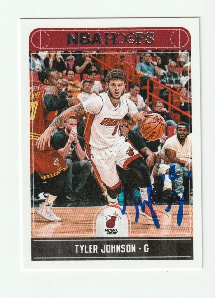 Tyler Johnson Signed 2017-18 Panini NBA Hoops Card #68 Auto Heat Autograph COA - Image 1 of 1
