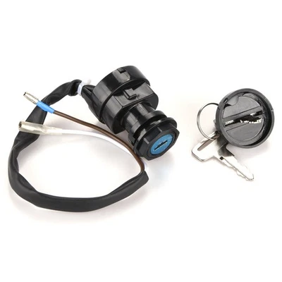 Black Ignition Key Switch For Kawasaki Bayou 220/250/300/400 27005-1186 - Image 1 of 4