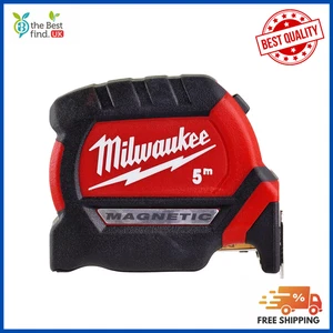 Milwaukee 4932464599 Premium Magnetic Tape Measure HP5Mg/27, Red/Black - Picture 1 of 3