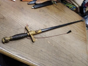 Vtg Knights Of Golden Circle? Fraternal Organization Ceremonial Sword w/Scabbard - Picture 1 of 14