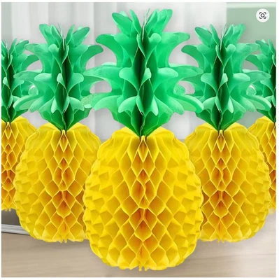 Centros de mesa hawaiana Luau suministros de fiesta de piña tropical decoraciones Foto 1 de 4