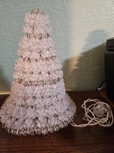 Vintage Sicherheitsnadel Perlen Weihnachtsbaum 10,5" - Bild 1 von 2