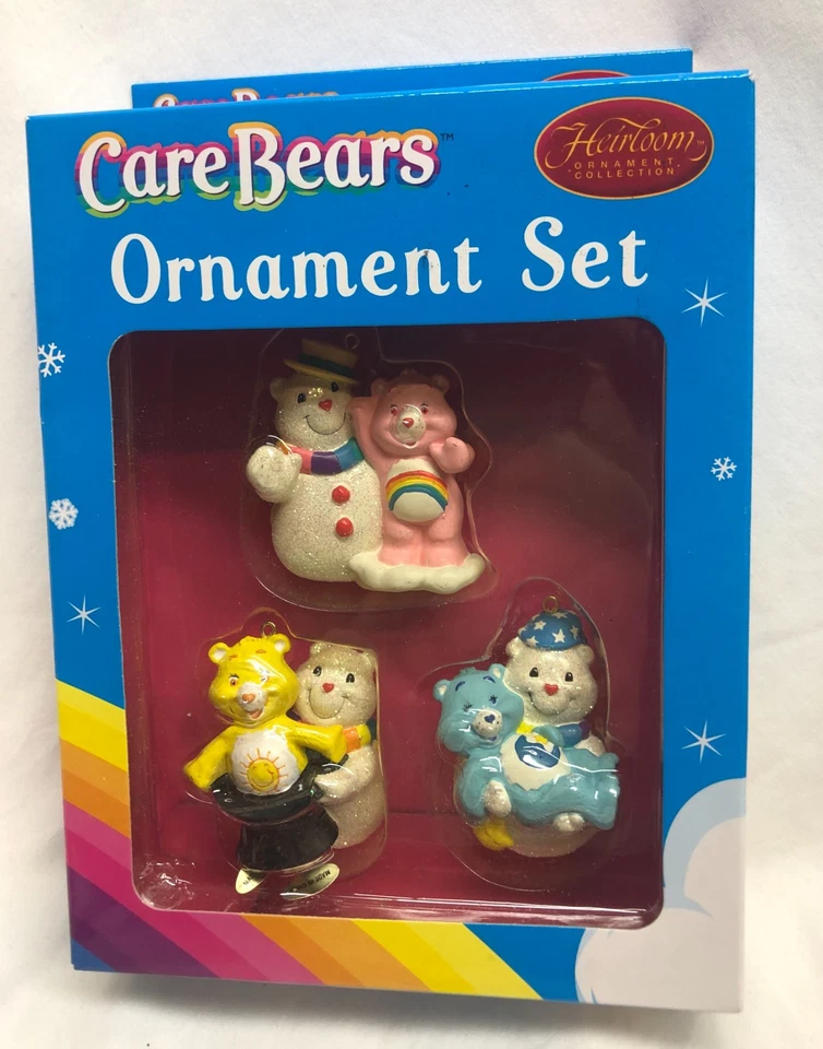Care Bears Ornament Christmas Holiday Set Snow Bear Cheer Funshine Bedtime 2005