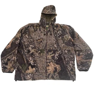 Cabelas Camo Fleece Jacket Full Zip Drawstring Hood Fully Lined Size 2XL - Picture 1 of 10
