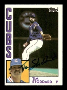 1984 Topps Chicago Cubs 112T Tim Stoddard Signed Auto Autograph 09 BXCP38 - Picture 1 of 2